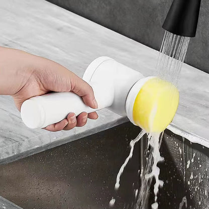 Electric Spin Scrubber with 5 Replaceable Brush Head Dishwashing Brush Multifunctional for Cleaning Bathroom Tub Tile Floor Car